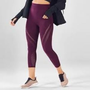 Fabletics SculptKnit High-Waisted Mesh Capri L